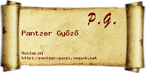 Pantzer Győző névjegykártya